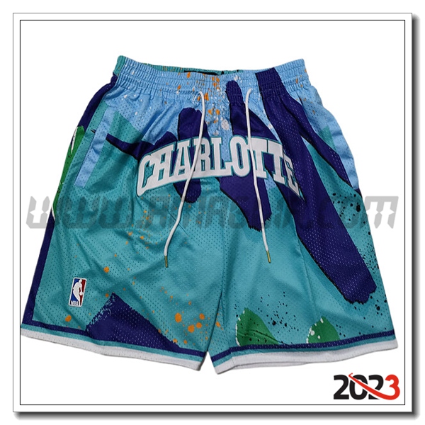 Pantaloncini NBA Charlotte Hornets 2023/24 Blu/Verde