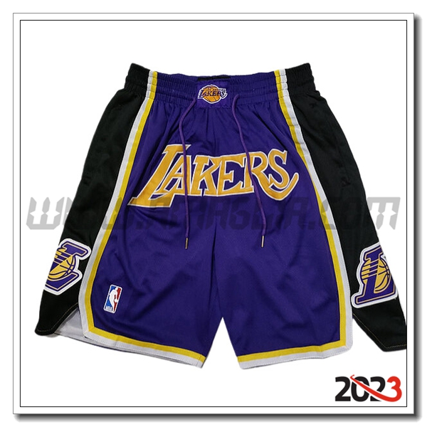 Pantaloncini NBA Los Angeles Lakers 2023/24 viola/Nero