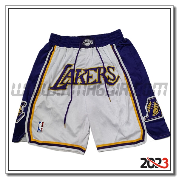 Pantaloncini NBA Los Angeles Lakers 2023/24 Bianco/viola