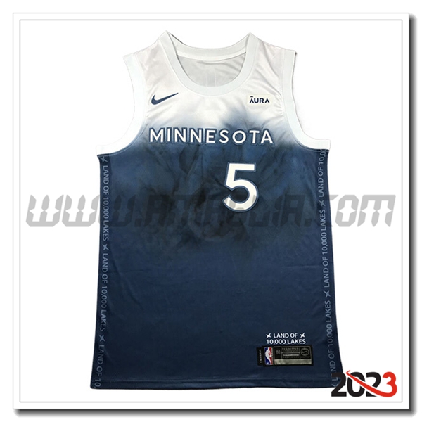 Maglia Minnesota Timberwolves (EDWARDS #5) 2023/24 Bianco/Blu