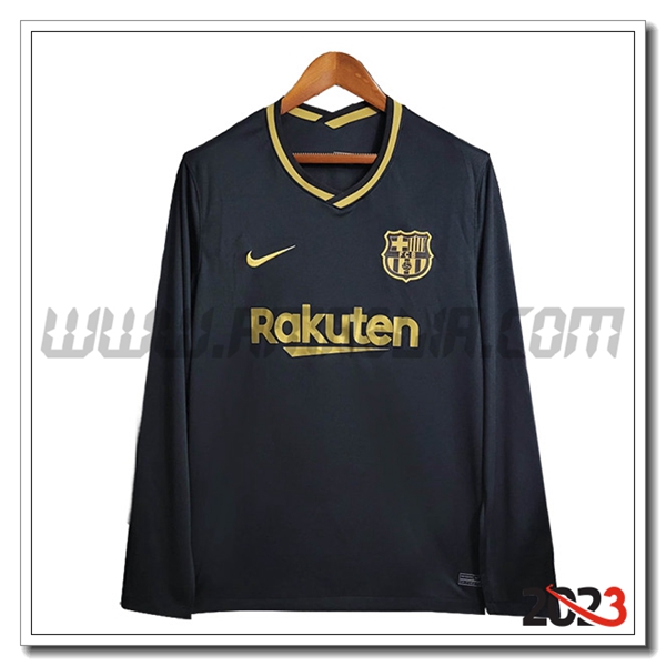 Seconda Maglia Retro FC Barcellona Manica lunga 2020/2021