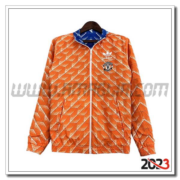 Giacca A Vento Manchester United Arancia/Bianco 2023 2024