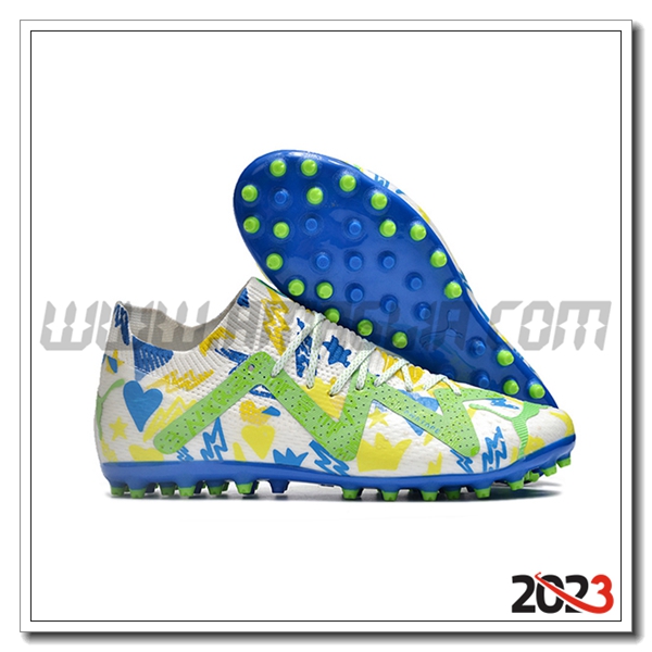 PUMA Scarpe Da Calcio Future Ultimate AG Bianco/Giallo/Verde
