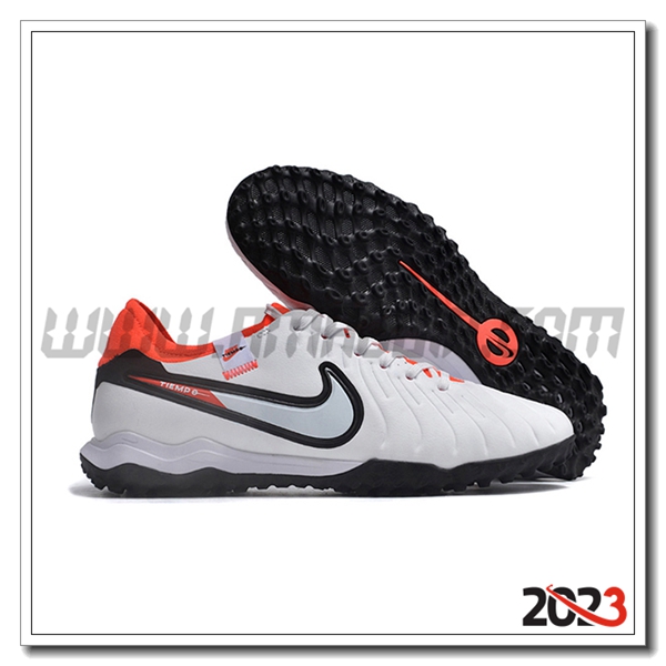 Nike Scarpe Da Calcio Tiempo Legend X PRO TF Bianco/Nero/Arancia