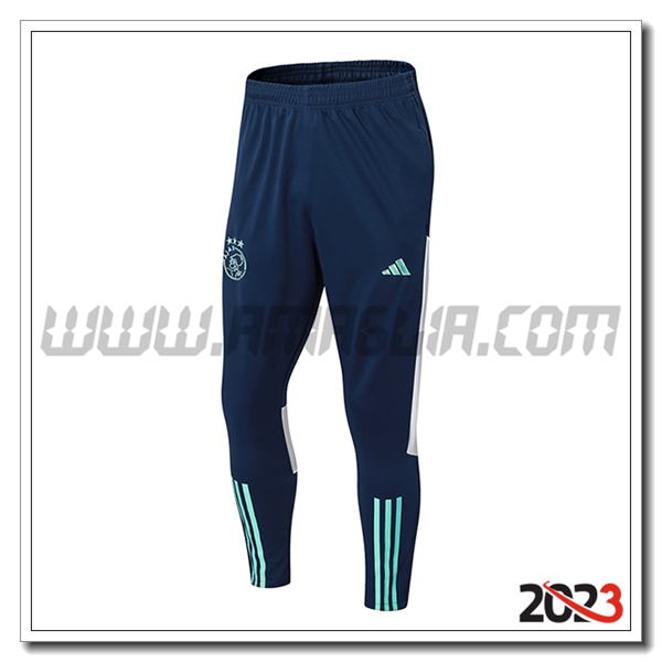 Pantaloni Da Allenamento Ajax Blu/Bianco 2023 2024