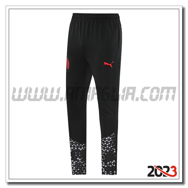 Pantaloni Da Allenamento AC Milan Rosso/Nero 2023 2024