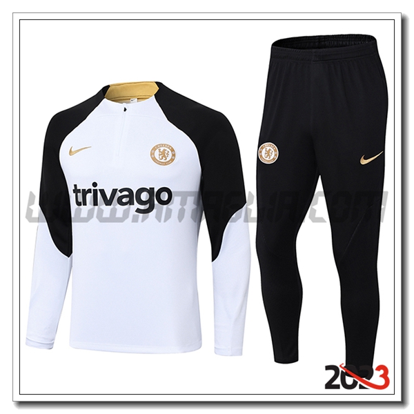 Tuta Allenamento FC Chelsea Bianco/Nero 2023 2024