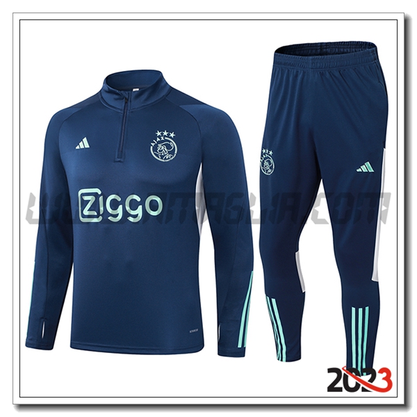 Tuta Allenamento Ajax Blu/Bianco 2023 2024