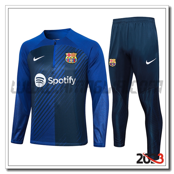 Tuta Allenamento FC Barcellona Bianco/Nero 2023 2024