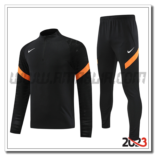Tuta Allenamento Nike Nero/Arancia 2023 2024