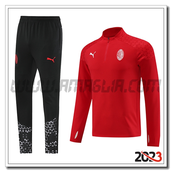 Tuta Allenamento AC Milan Rosso/Nero 2023 2024
