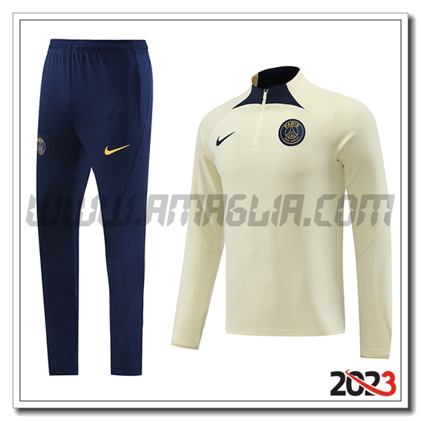 Tuta Allenamento PSG Beige/Blu 2023 2024