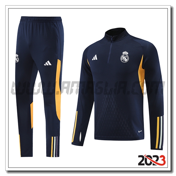 Tuta Allenamento Real Madrid Blu/Giallo 2023 2024
