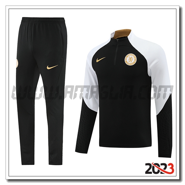 Tuta Allenamento FC Chelsea Nero/Bianco 2023 2024
