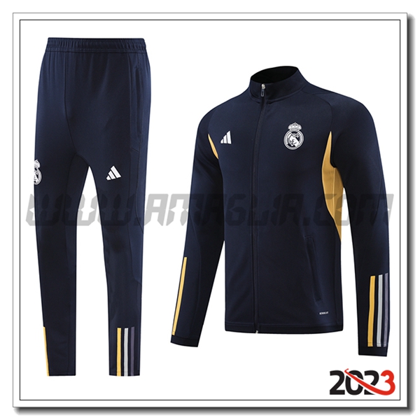 Tuta Allenamento Giacca Real Madrid Blu Scuro 2023 2024