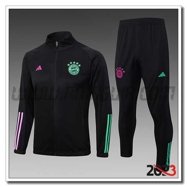 Tuta Allenamento Bayern Monaco Nero/viola/Verde 2023 2024