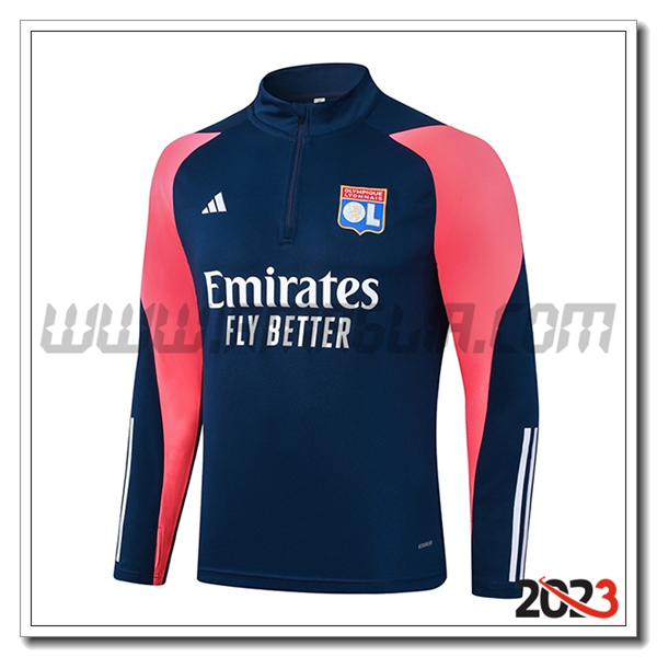 Felpa Allenamento Lione Blu/Rosa 2023 2024