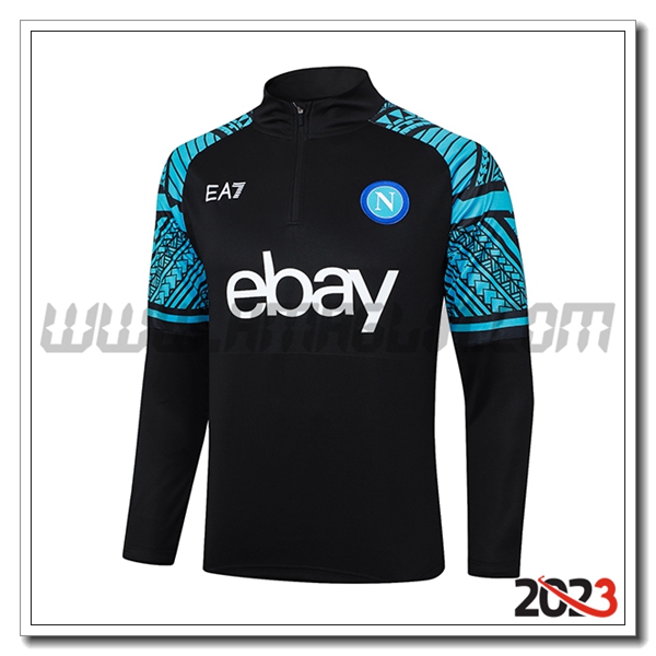 Felpa Allenamento SSC Napoli Blu/Nero 2023 2024