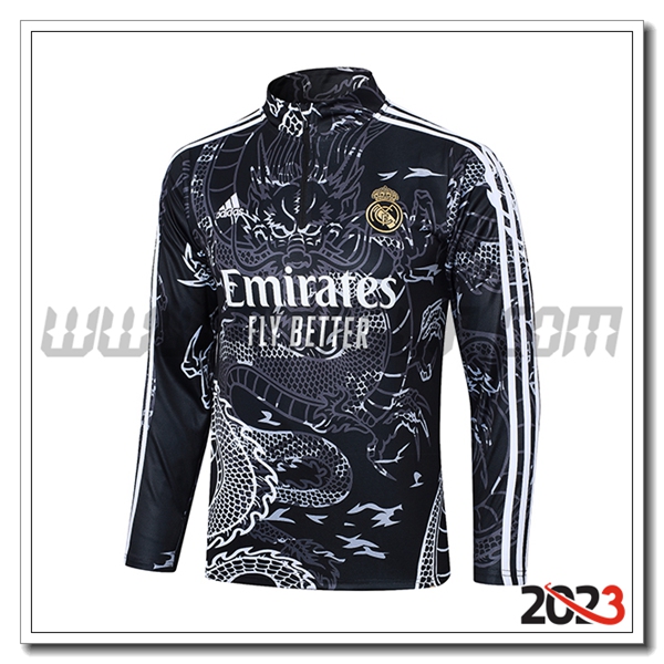 Felpa Allenamento Real Madrid Grigio/Nero/Bianco 2023 2024