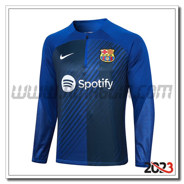 Felpa Allenamento FC Barcellona Bianco/Nero 2023 2024