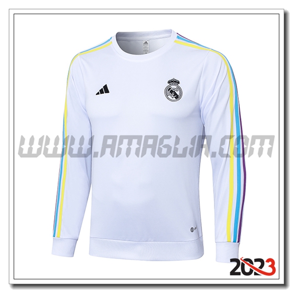 Felpa Allenamento Real Madrid Bianco 2023 2024 -07