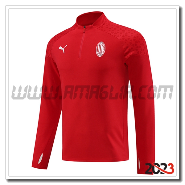 Felpa Allenamento AC Milan Rosso 2023 2024 -03