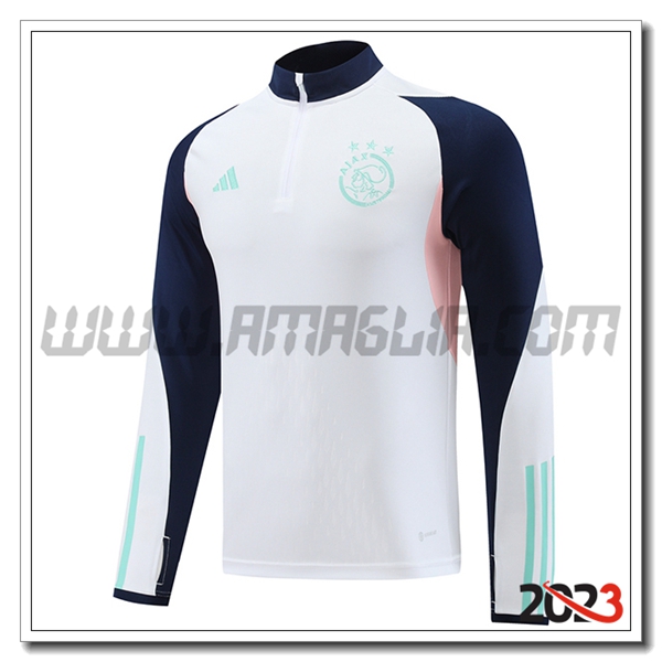 Felpa Allenamento Ajax Bianco/Nero 2023 2024