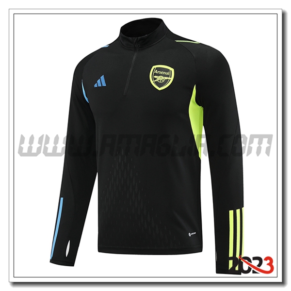 Felpa Allenamento Arsenal Nero/Verde 2023 2024