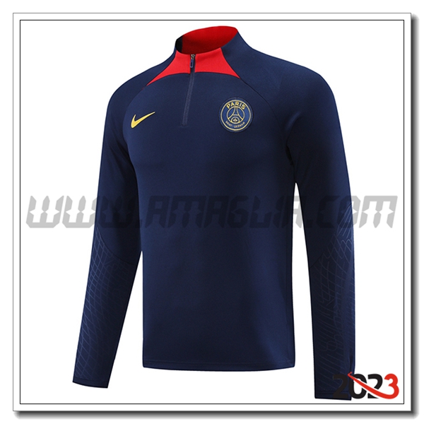 Felpa Allenamento PSG Blu/Rosso 2023 2024