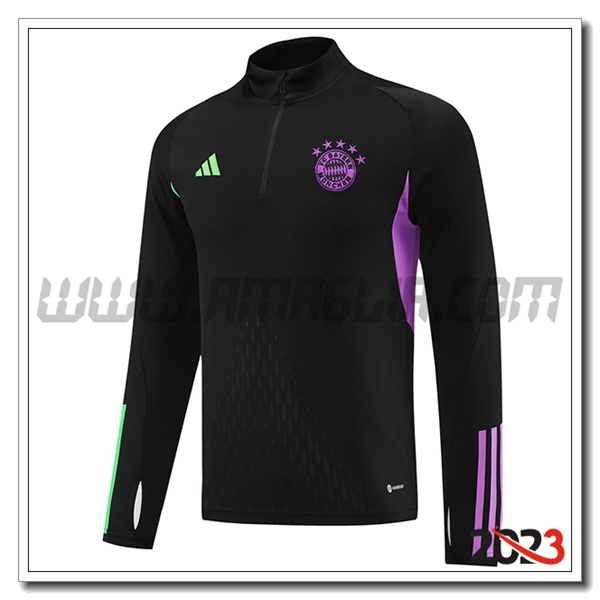Felpa Allenamento Bayern Monaco Nero/viola/Verde 2023 2024