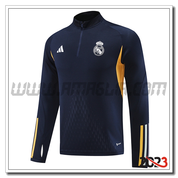 Felpa Allenamento Real Madrid Blu/Giallo 2023 2024