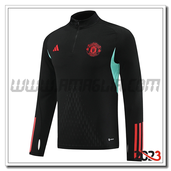 Felpa Allenamento Manchester United Nero/Blu/Rosso 2023 2024