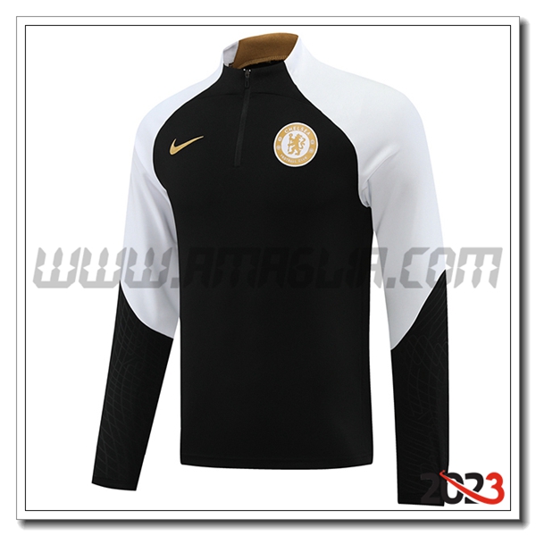 Felpa Allenamento FC Chelsea Nero/Bianco 2023 2024