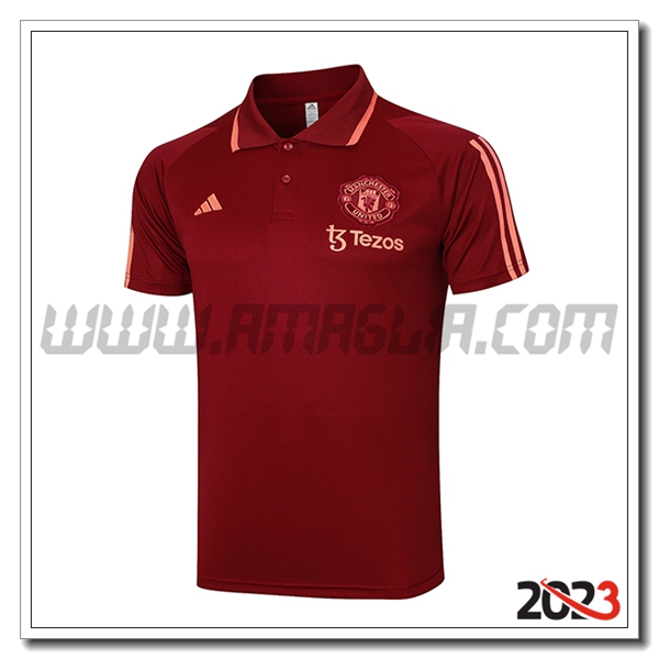 Maglia Polo Manchester United Rosso 2023 2024