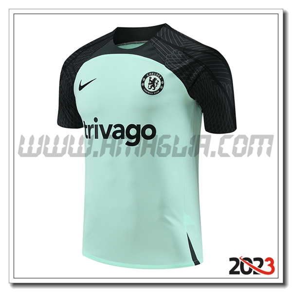 T Shirt Allenamento FC Chelsea Verde/Nero 2023 2024