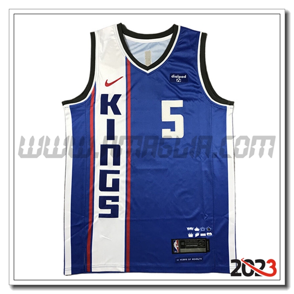 Maglia Sacramento Kings (FOX #5) 2023/24 Bianco/Blu