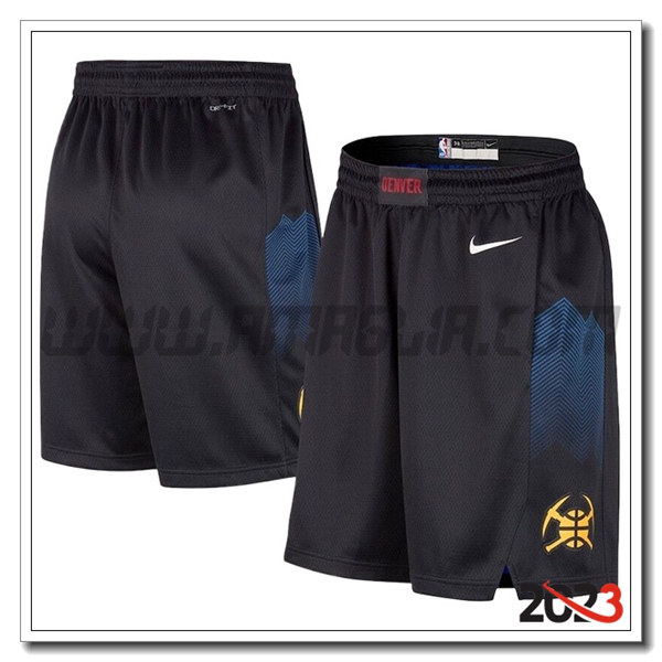 Pantaloncini NBA Denver Nuggets 2023/24 Nero/Blu