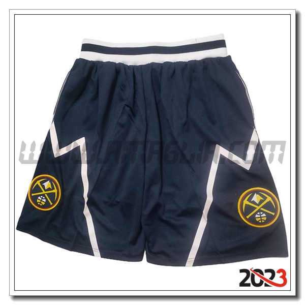 Pantaloncini NBA Denver Nuggets 2023/24 Blu Scuro -02