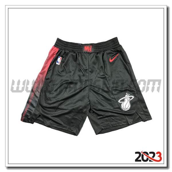 Pantaloncini NBA Miami Heat 2023/24 Nero/Rosso -04