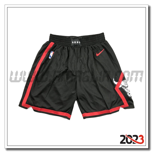 Pantaloncini NBA Chicago Bulls 2023/24 Nero/Rosso -05