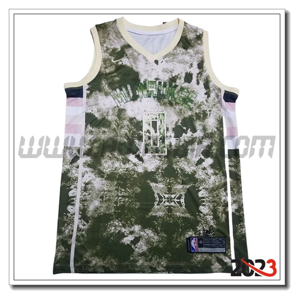 Maglia Milwaukee Bucks (LILLARD #0) 2023/24 Verde/Bianco