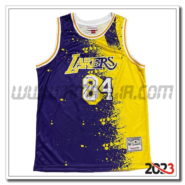 Maglia Los Angeles Lakers (BRYANT #24) 2023/24 viola/Giallo -02
