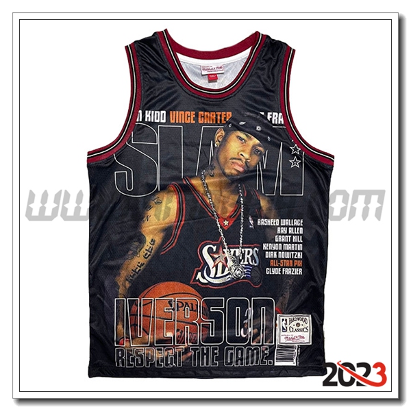 Maglia Philadelphia 76ers (IVERSON #3) 2023/24 Nero -03