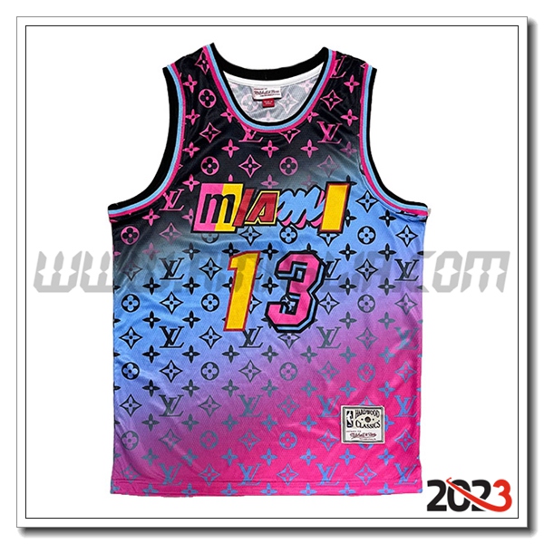 Maglia Miami Heat (ADEBAYO #13) 2023/24 viola/Blu/Nero
