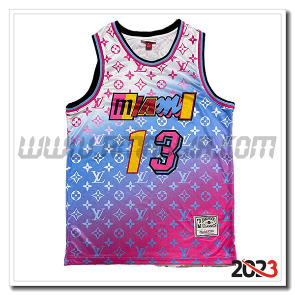 Maglia Miami Heat (ADEBAYO #13) 2023/24 viola/Blu/Bianco