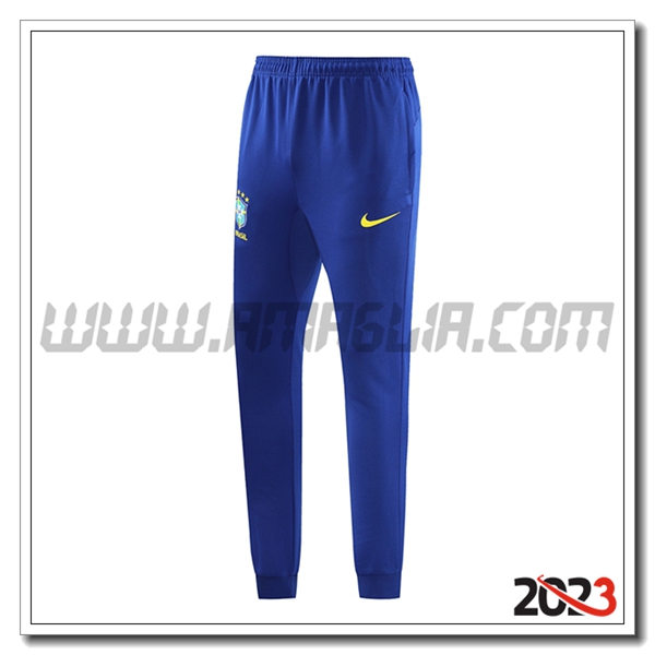Pantaloni Allenamento Brasile Blu 2023 2024