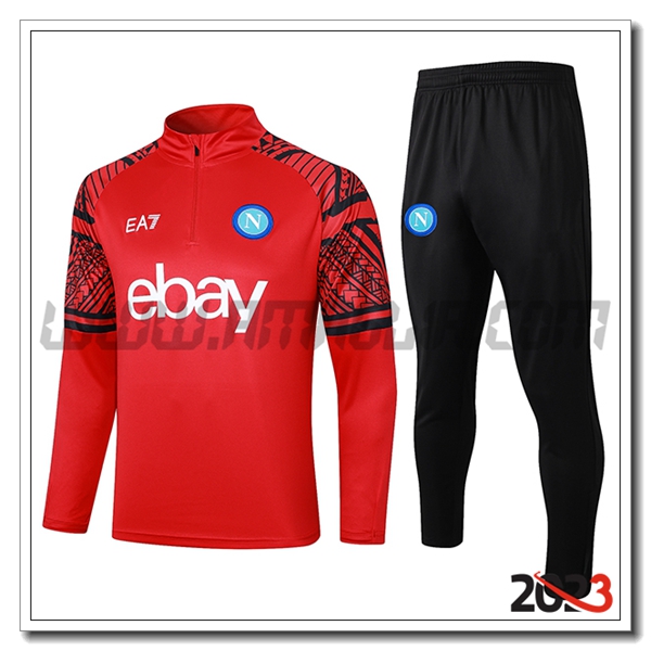 Tuta Allenamento SSC Napoli Rosso/Nero 2023 2024