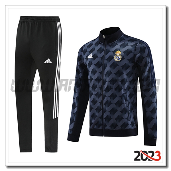 Tuta Allenamento Giacca Real Madrid Nero/Blu 2023 2024