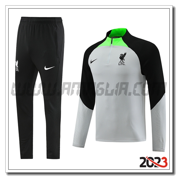 Tuta Allenamento FC Liverpool Grigio/Nero 2023 2024