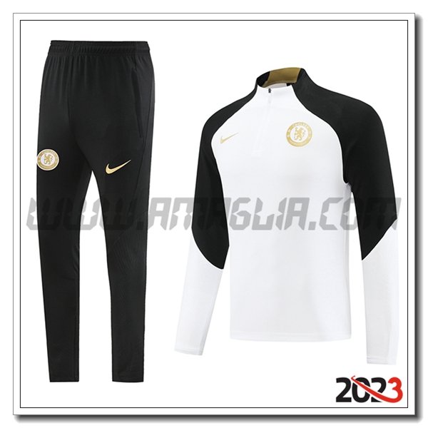 Tuta Allenamento FC Chelsea Bianco/Nero 2023 2024 -02